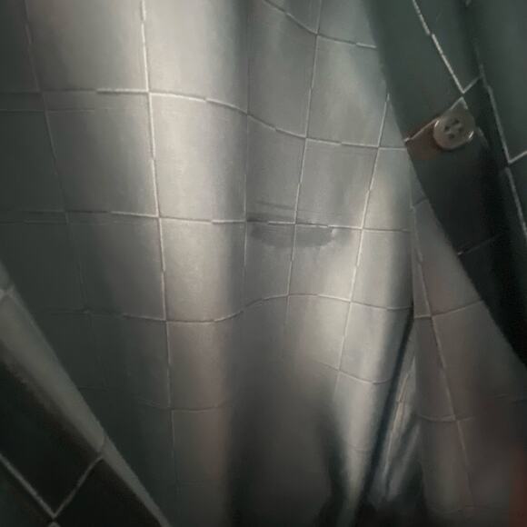 Theory Belted Shirt Dress Maxi in Petrol Multi Graphic Grid Print Small Petite - Picture 9 of 9